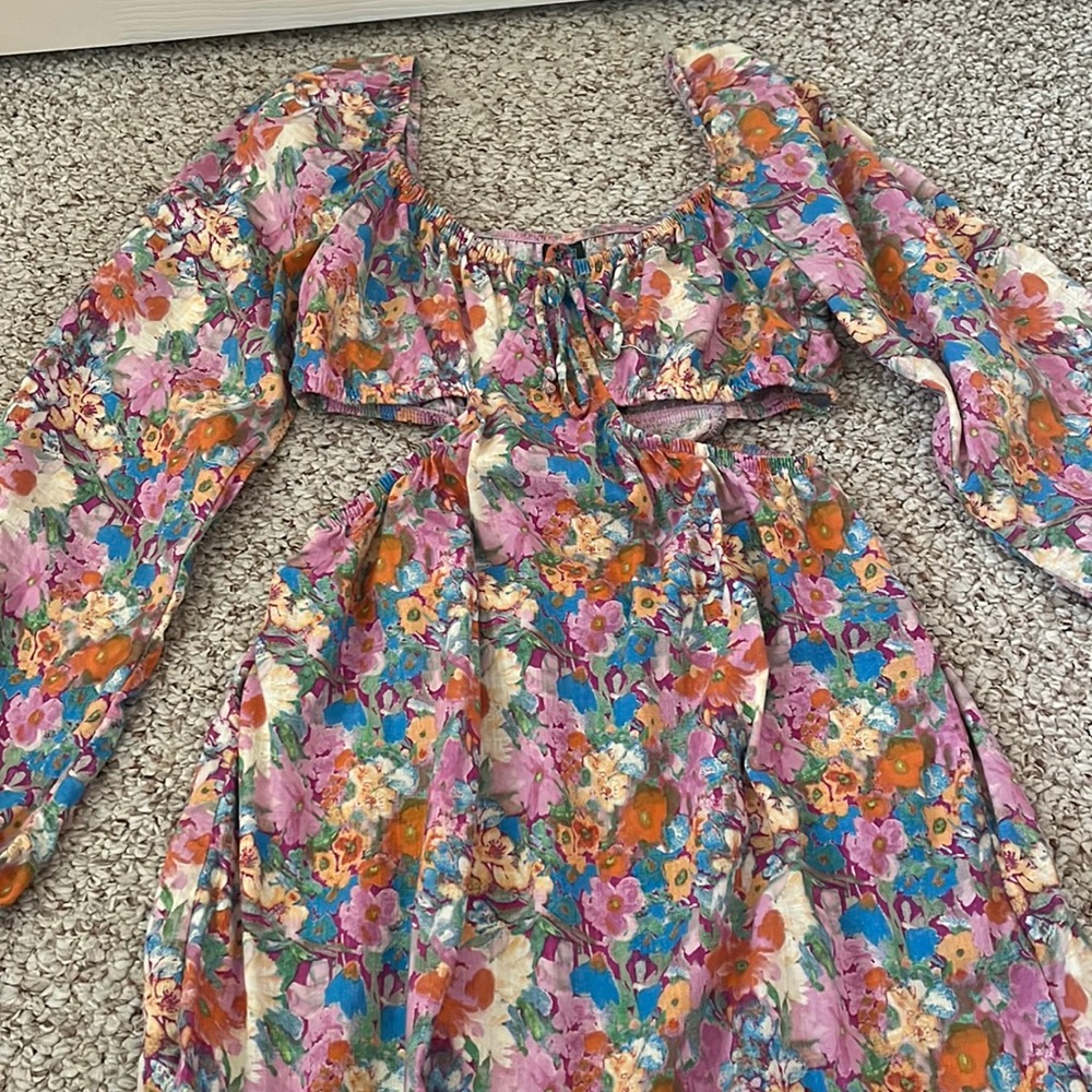 Wild Fable - floral cut out dress